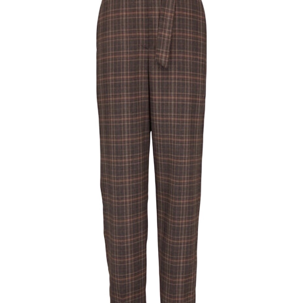 Brunello Cucinelli Brown Plaid Women's Trousers